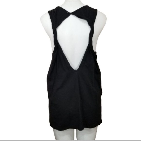 Sloane Rouge Womens Tank Top Small Black Embroidered Boho Sleeveless Open Back - Picture 2 of 10